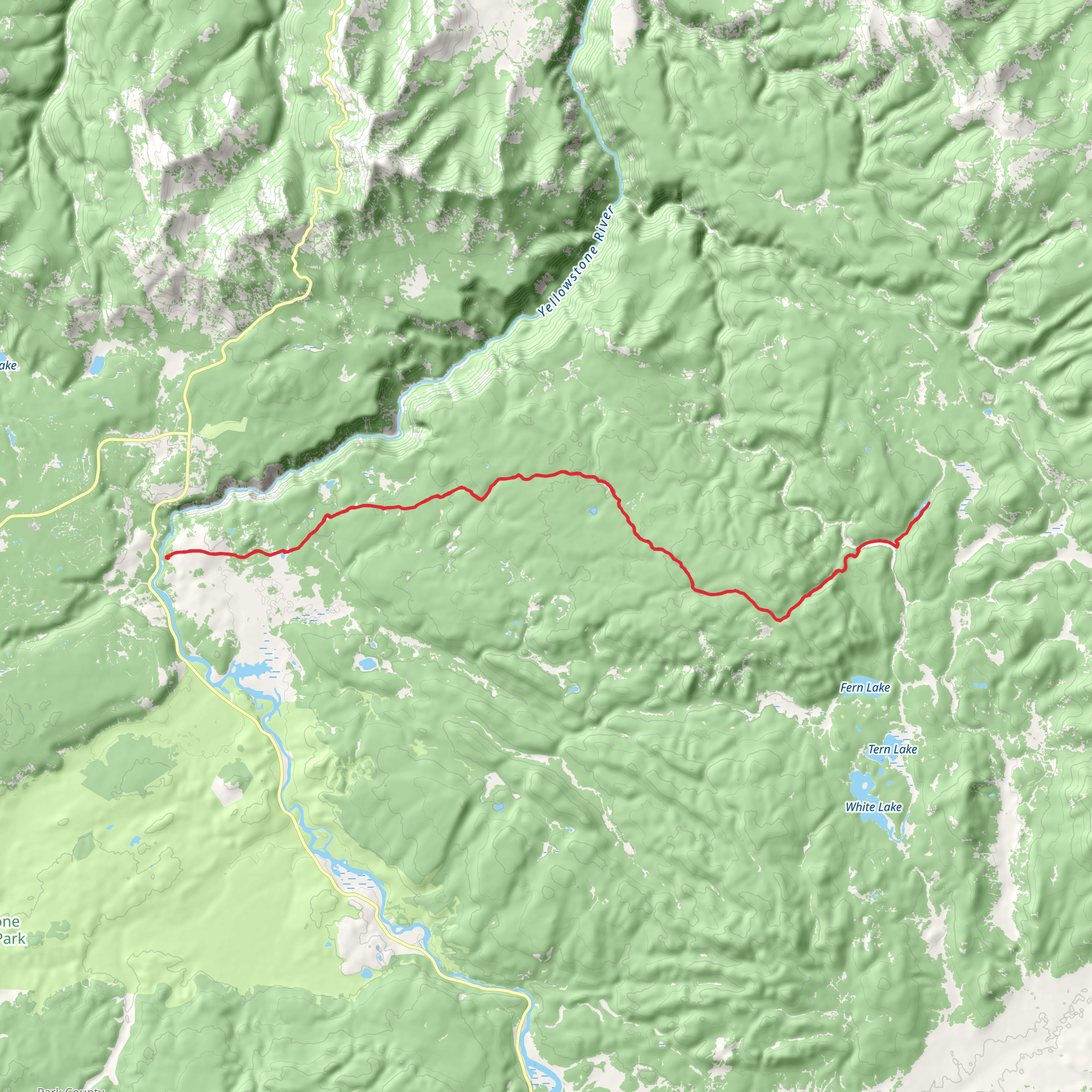 Wapiti Lake Trail mobile static map