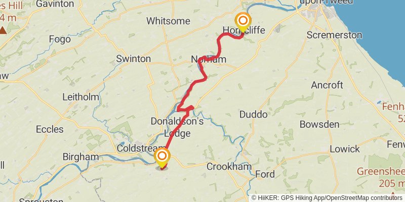 Berwick Borough Boundary Walk stage 8 Map