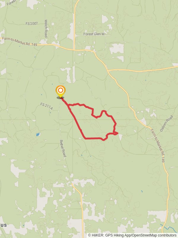 North Wilderness Trail and Lone Star Hiking Trail