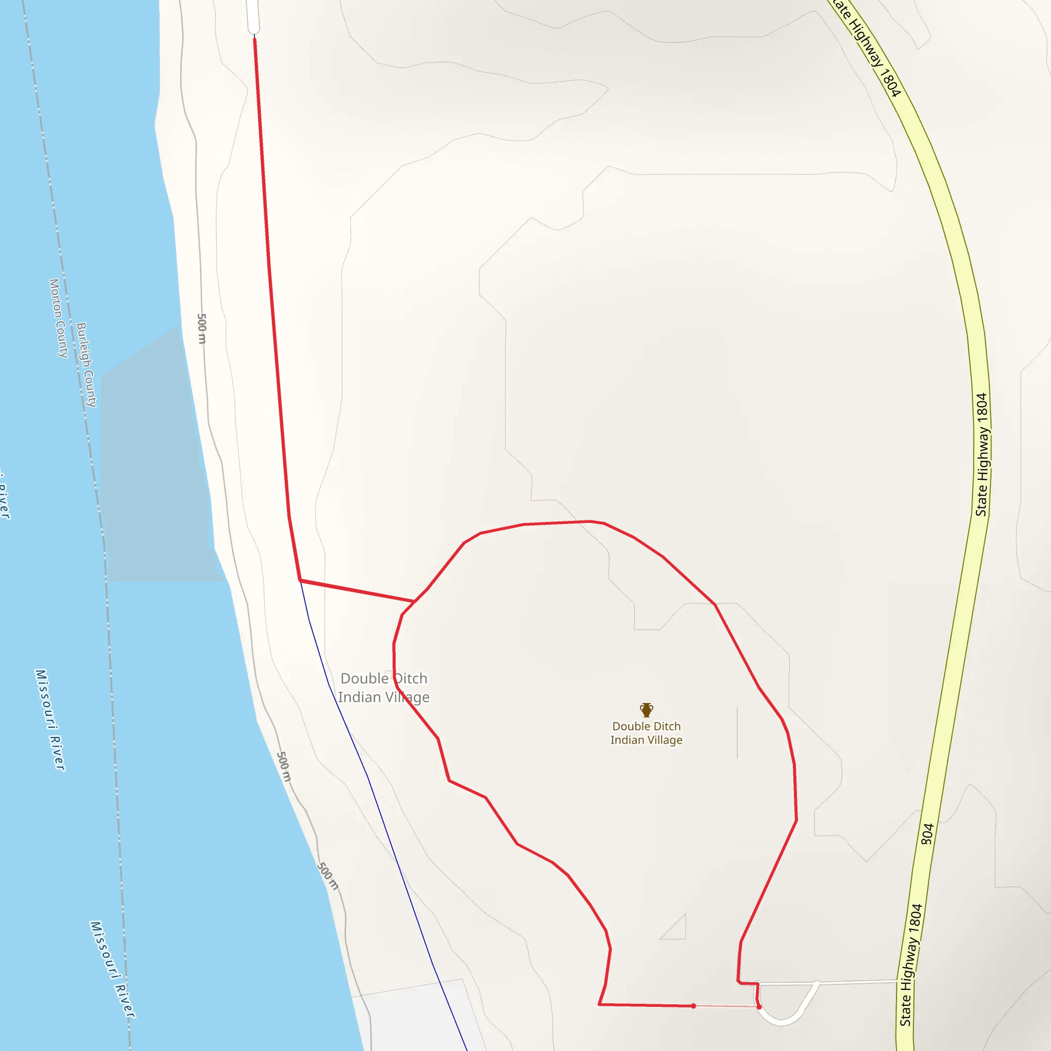 Double Ditch Indian Village Loop mobile static map