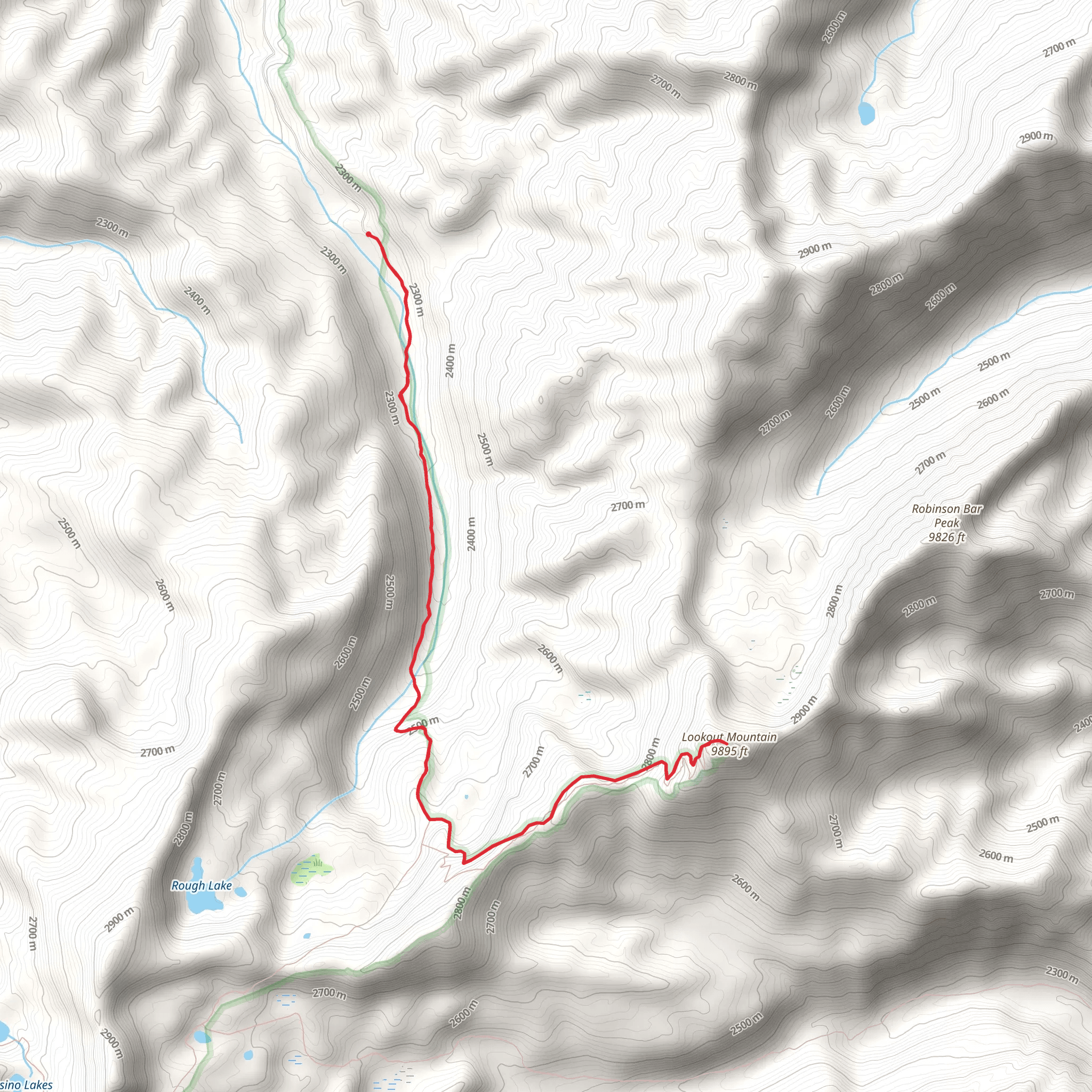 Lookout Mountain and Rough Creek mobile static map
