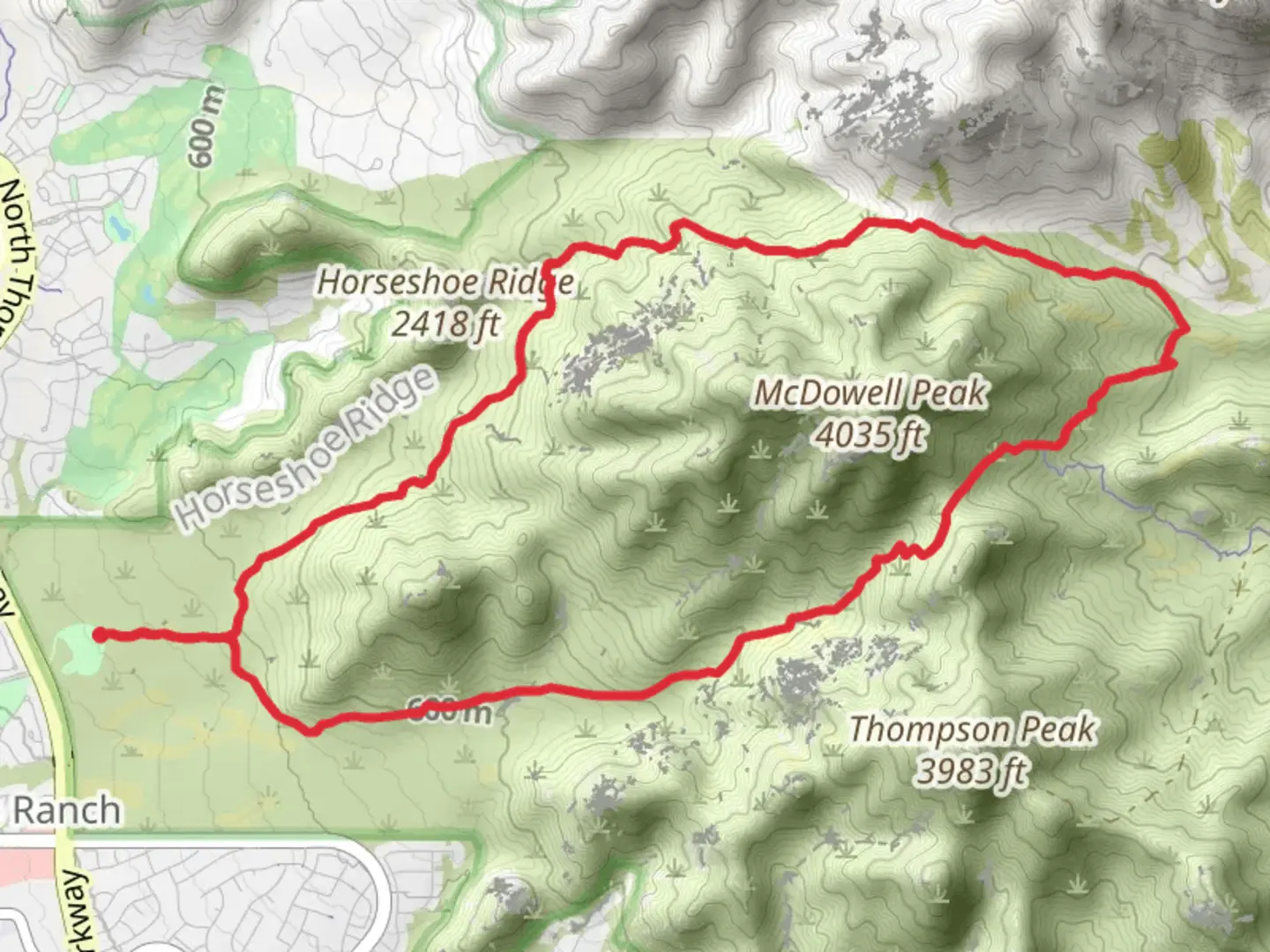An image depicting the trail Gateway, Bell Pass and Windgate Pass Loop Trail and its surrounding area.