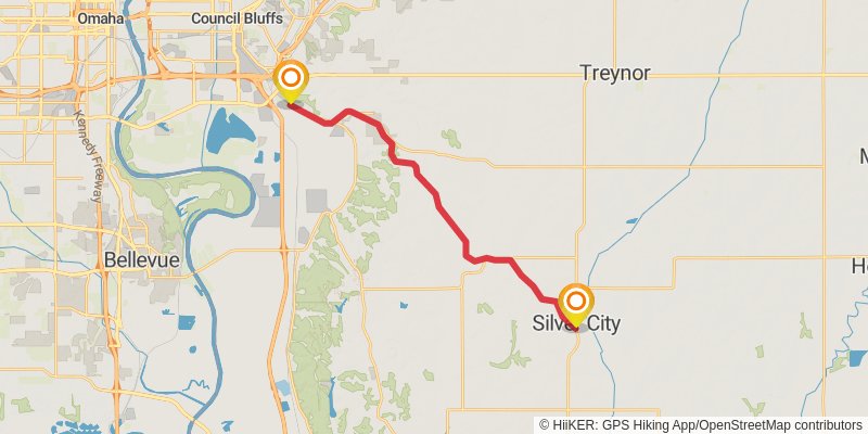 American Discovery Trail North Route stage 164 Map