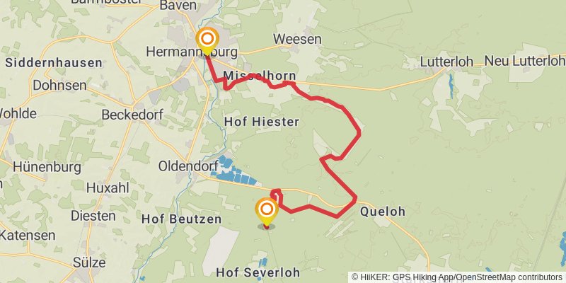 Heidschnuckenweg stage 9 Map