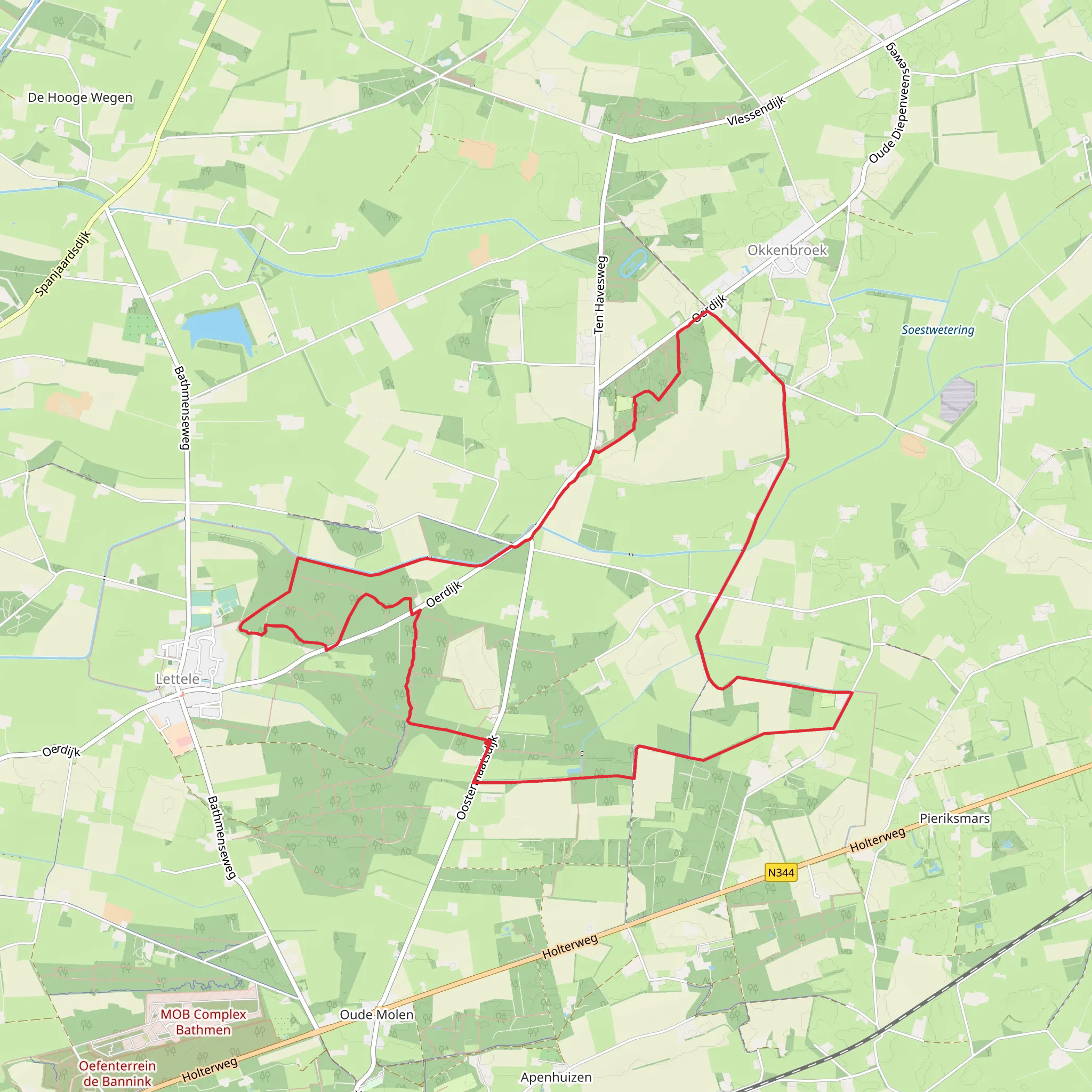 Plompmars Weg and Sallaandpad Loop mobile static map