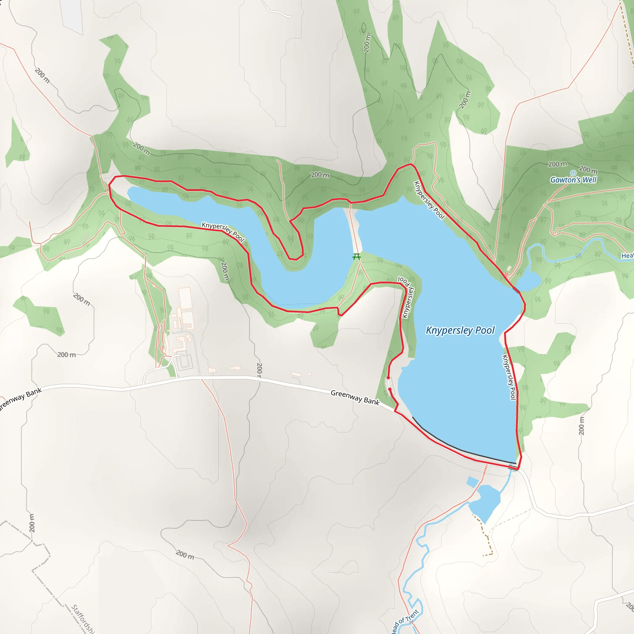 Greenway Bank Country Park Loop mobile static map