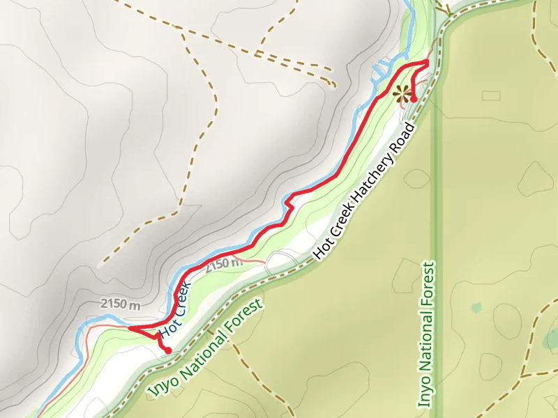 Hot Creek Interpretive Trail mobile static map
