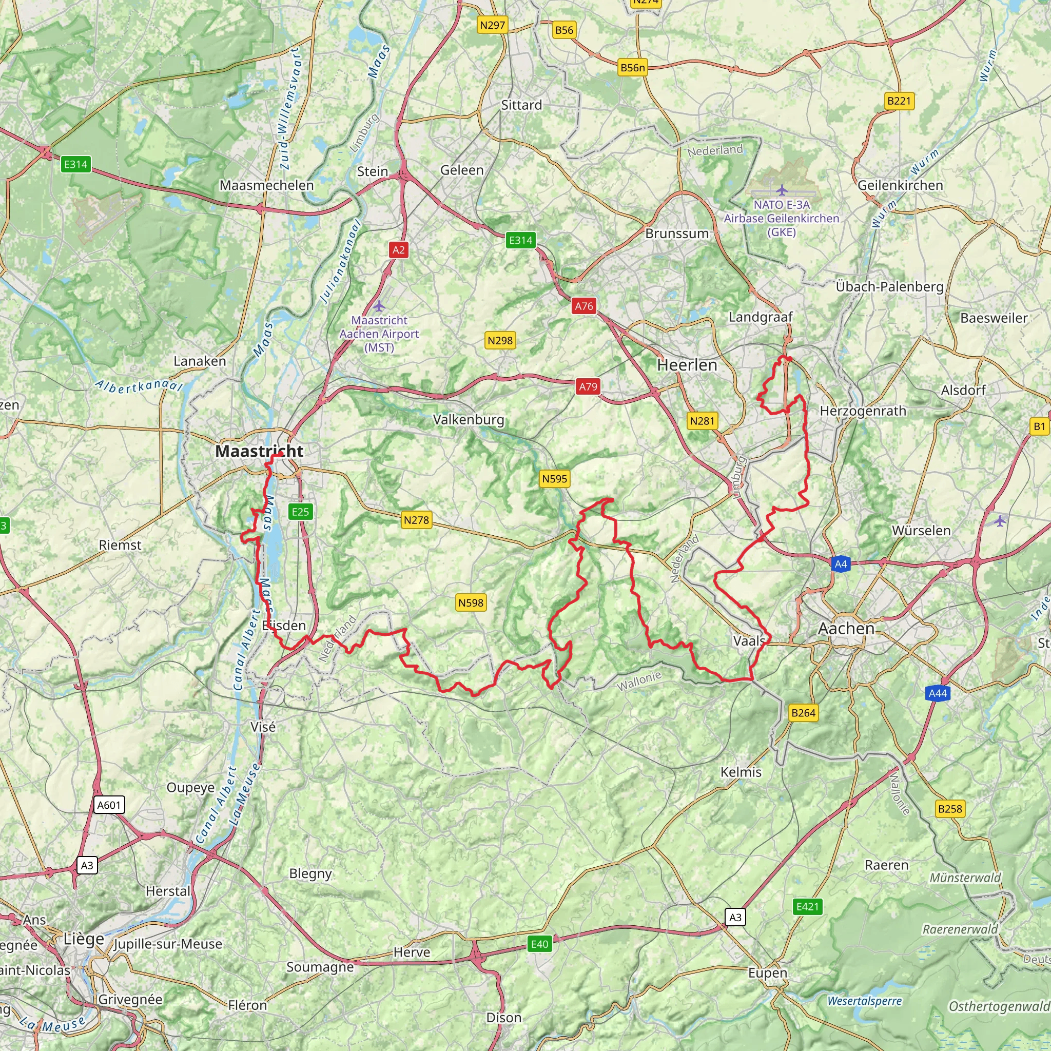 Dutch Mountain Trail mobile static map