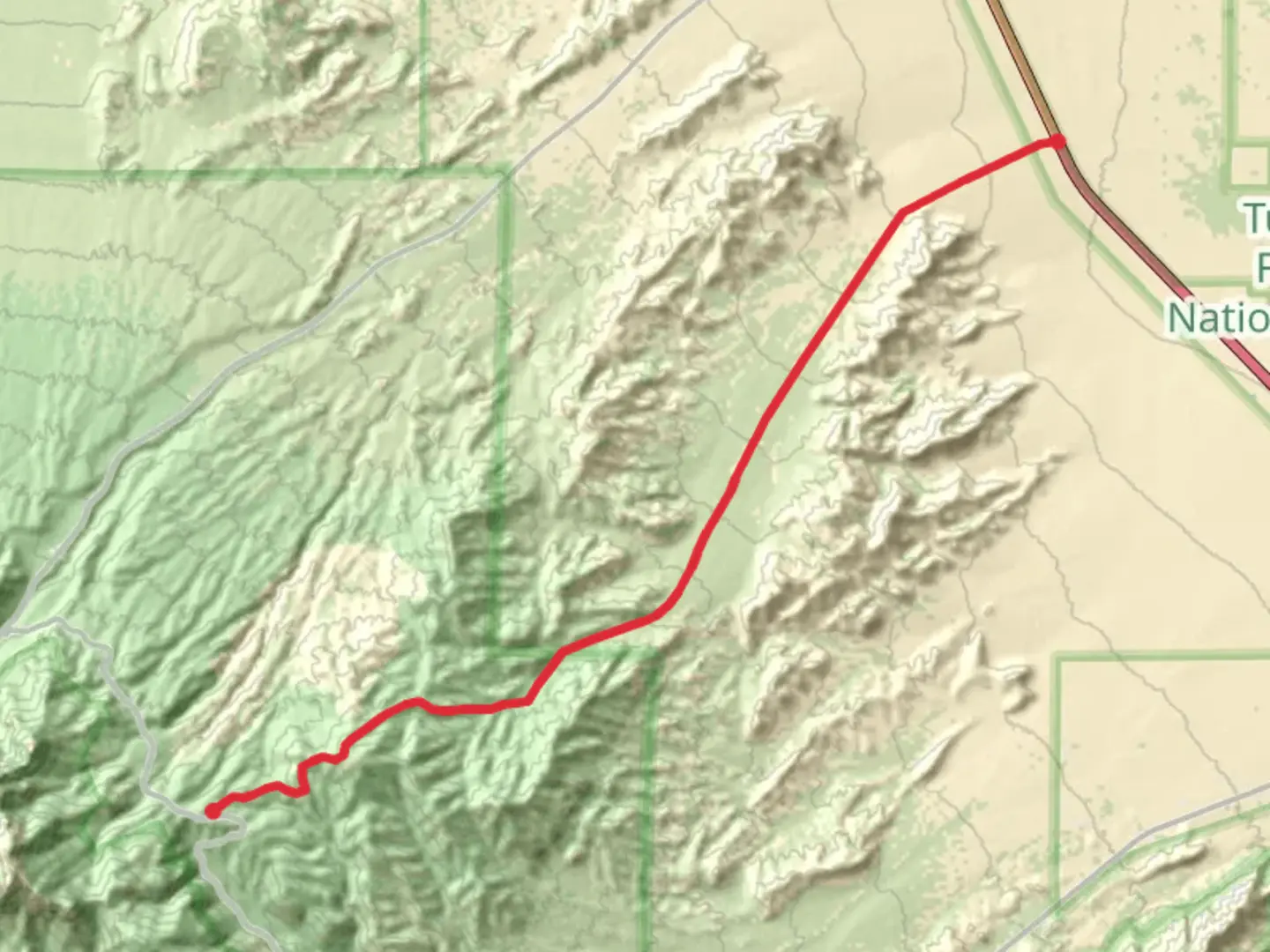 An image depicting the trail Lucky Strike Trail and its surrounding area.