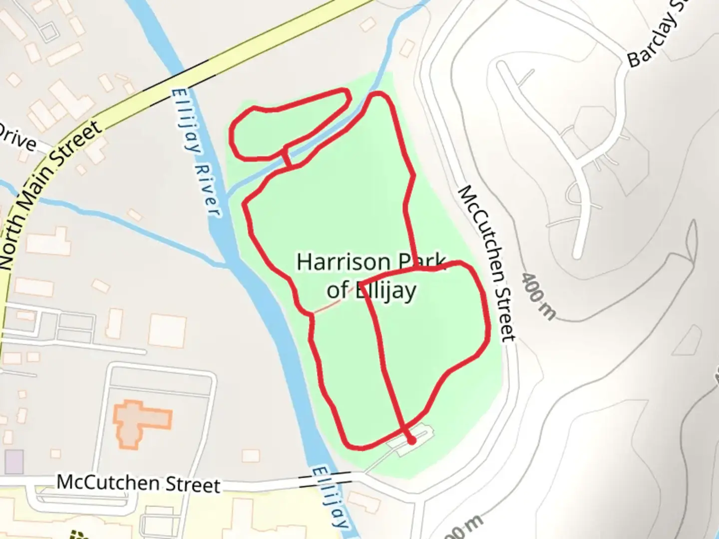 An image depicting the trail McCutchen Street Loop and its surrounding area.