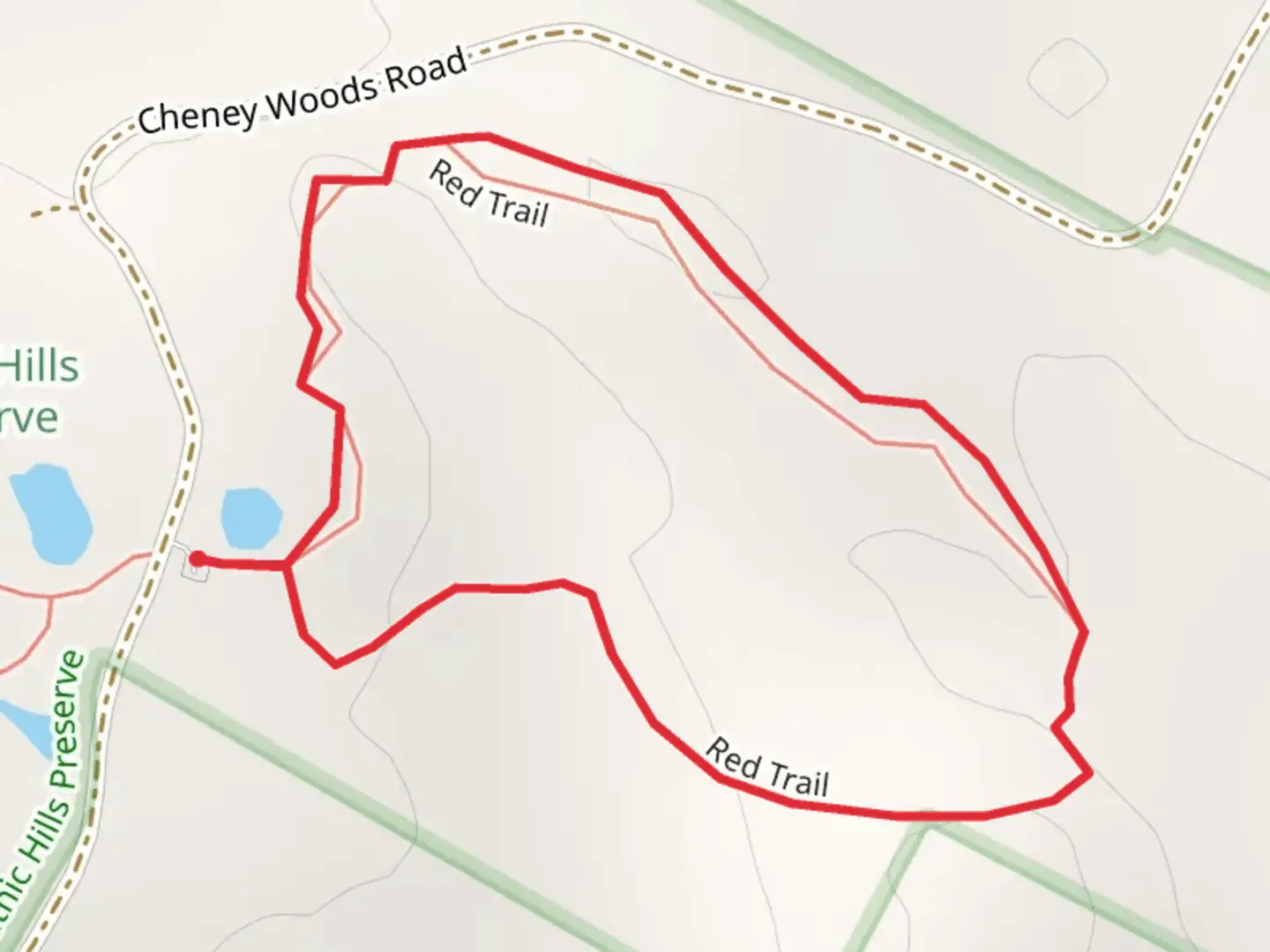 An image depicting the trail Tatnic Hills Loop and its surrounding area.