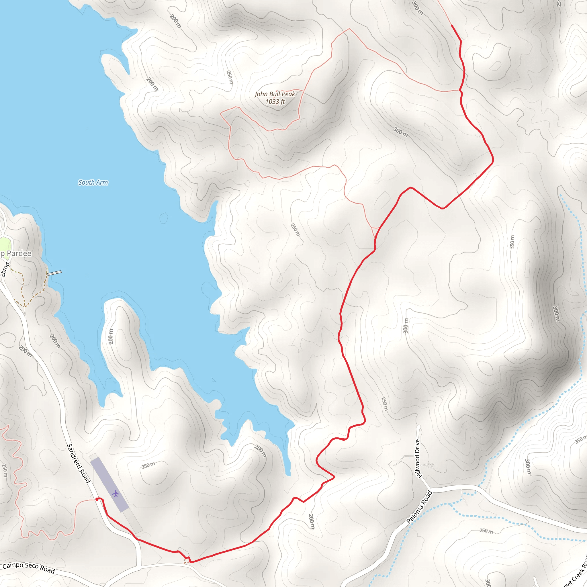 Pardee Reservoir - Mokelumne Coast to Crest Trail mobile static map