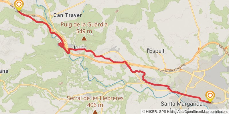 Camino Catalan stage 5 Map