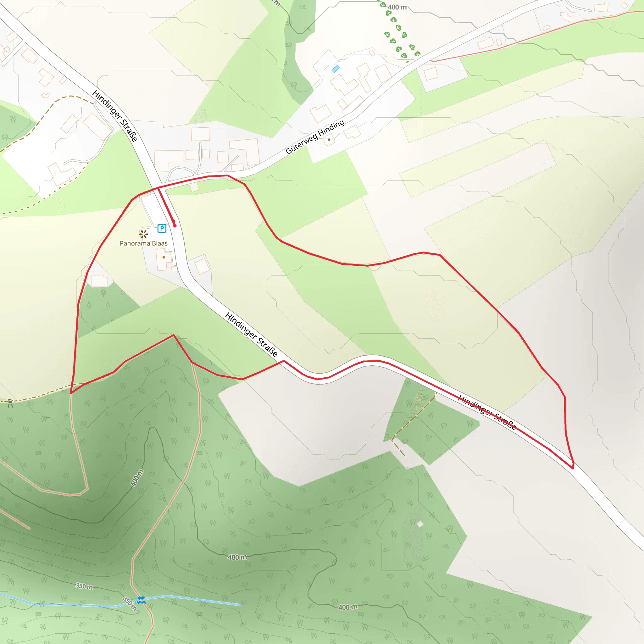 Hindinger Panorama Loop Path mobile static map