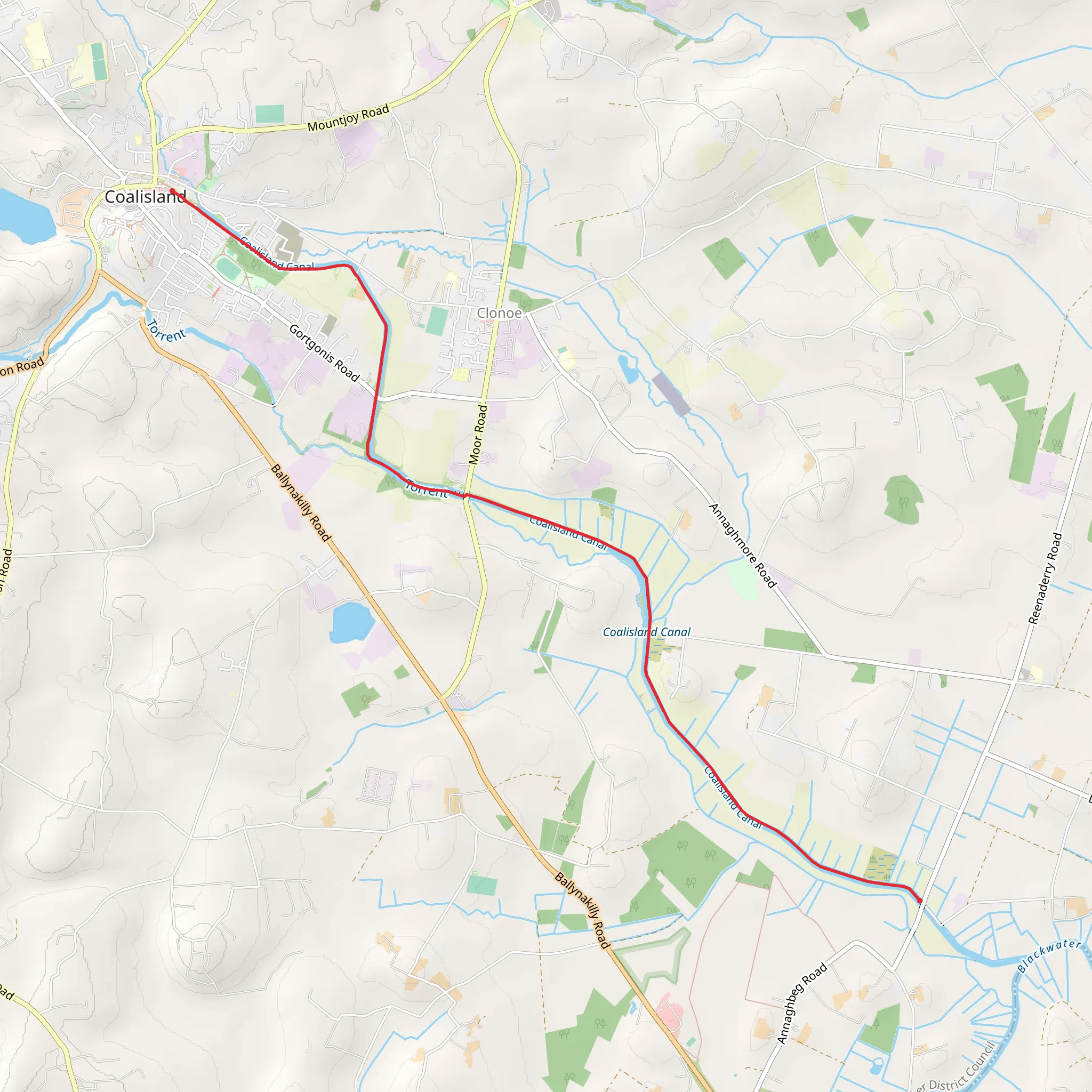 Coalisland Canal Walk mobile static map