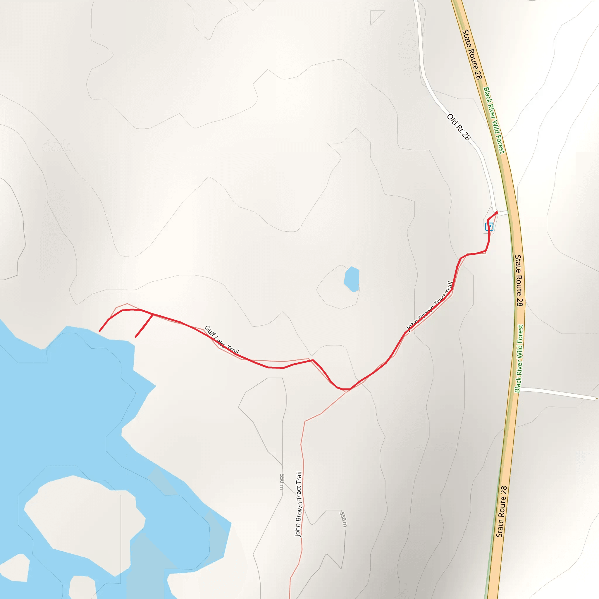 Gull Lake from State Highway 28 mobile static map
