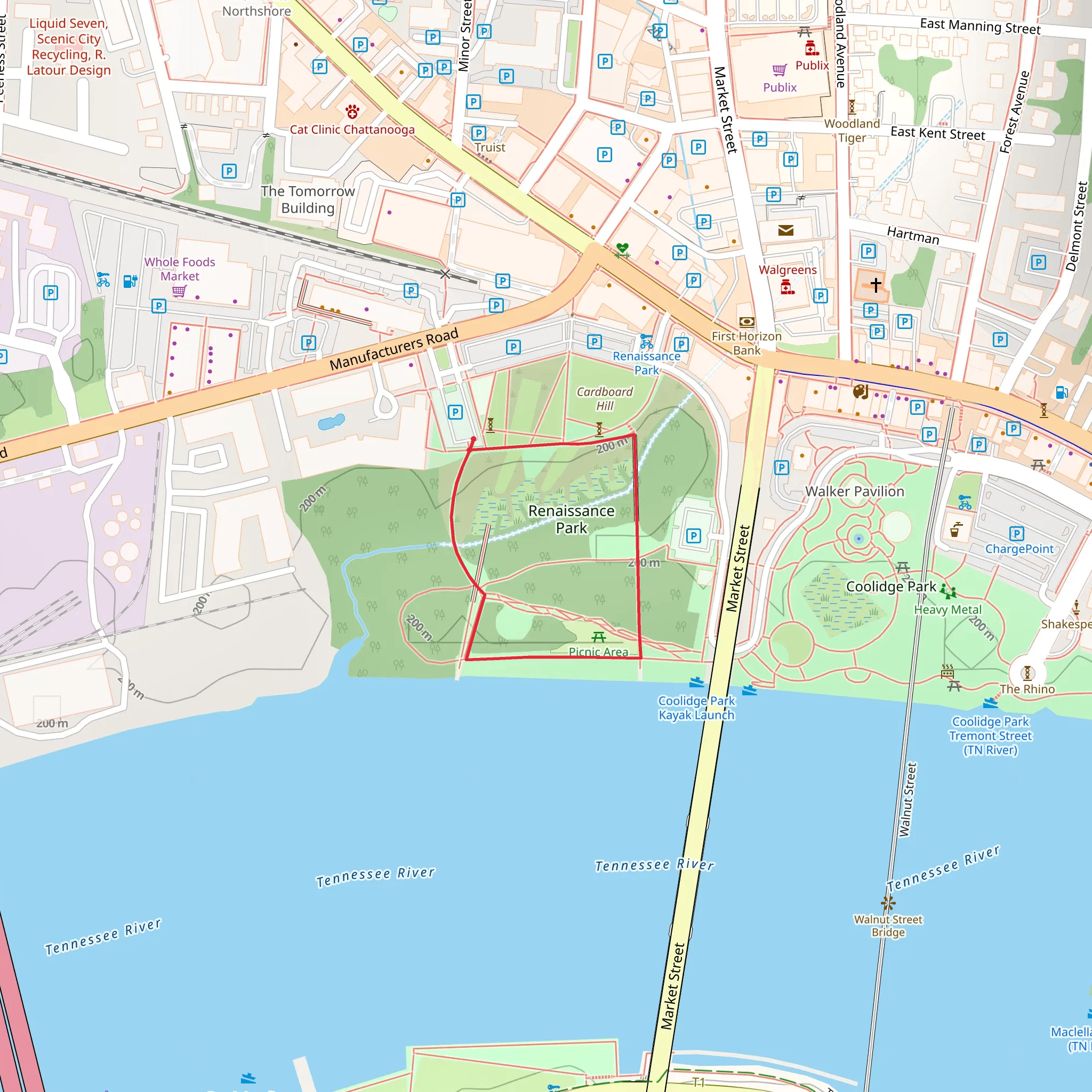 Renaissance Park Loop mobile static map