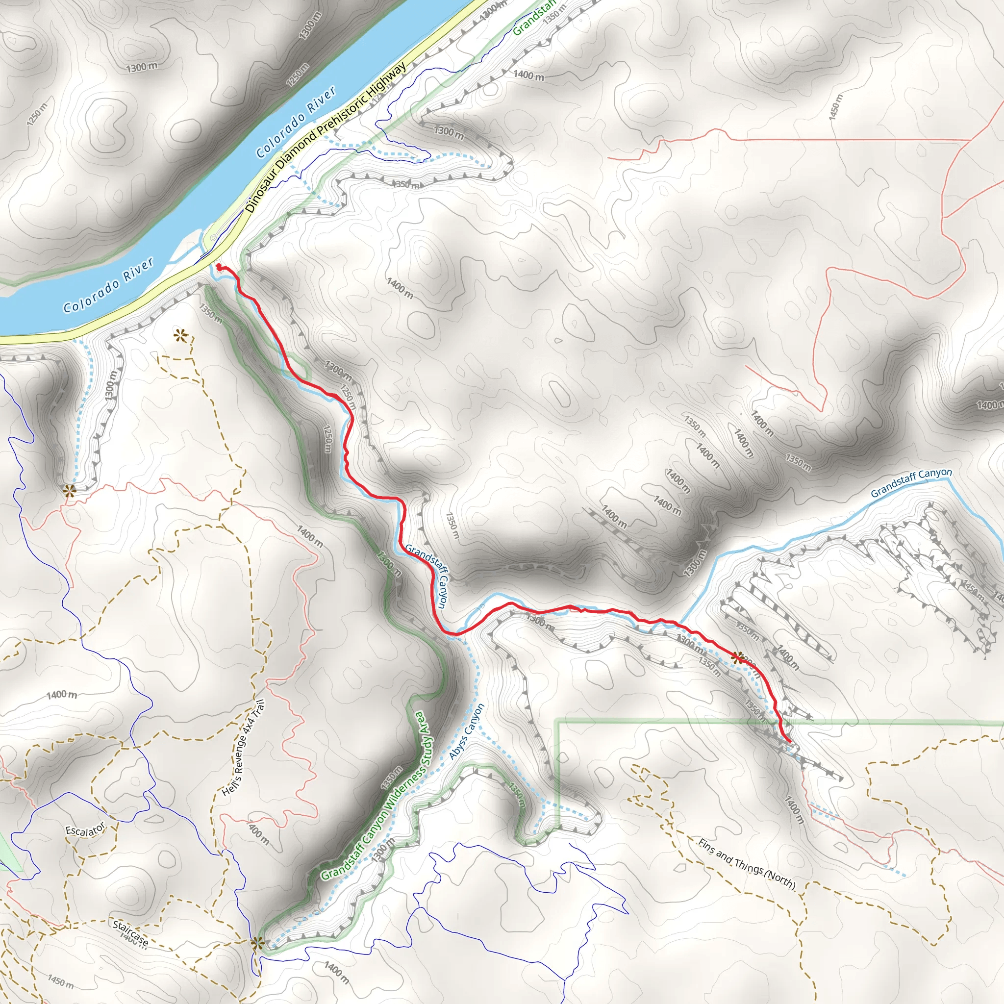 Grandstaff Trail mobile static map