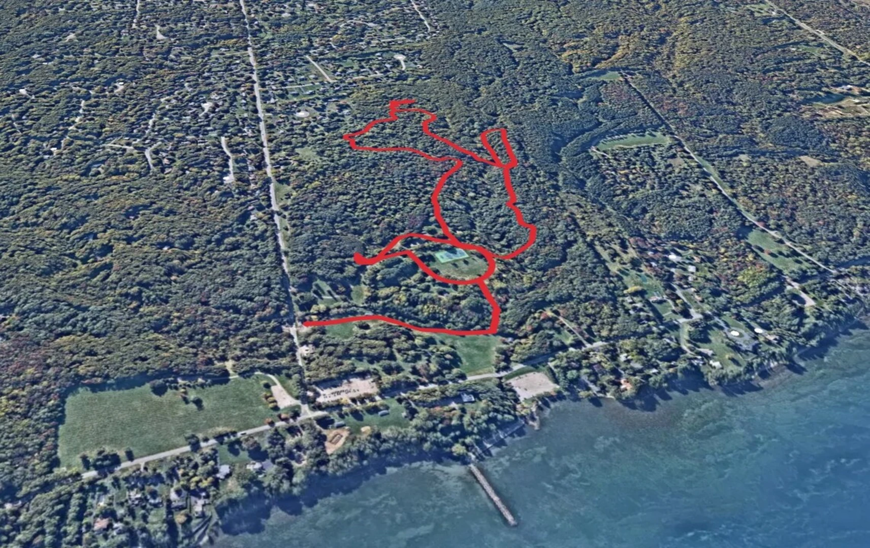 An image depicting the trail Valley View Trail - Green and Ridge Trail - Blue Loop and its surrounding area.