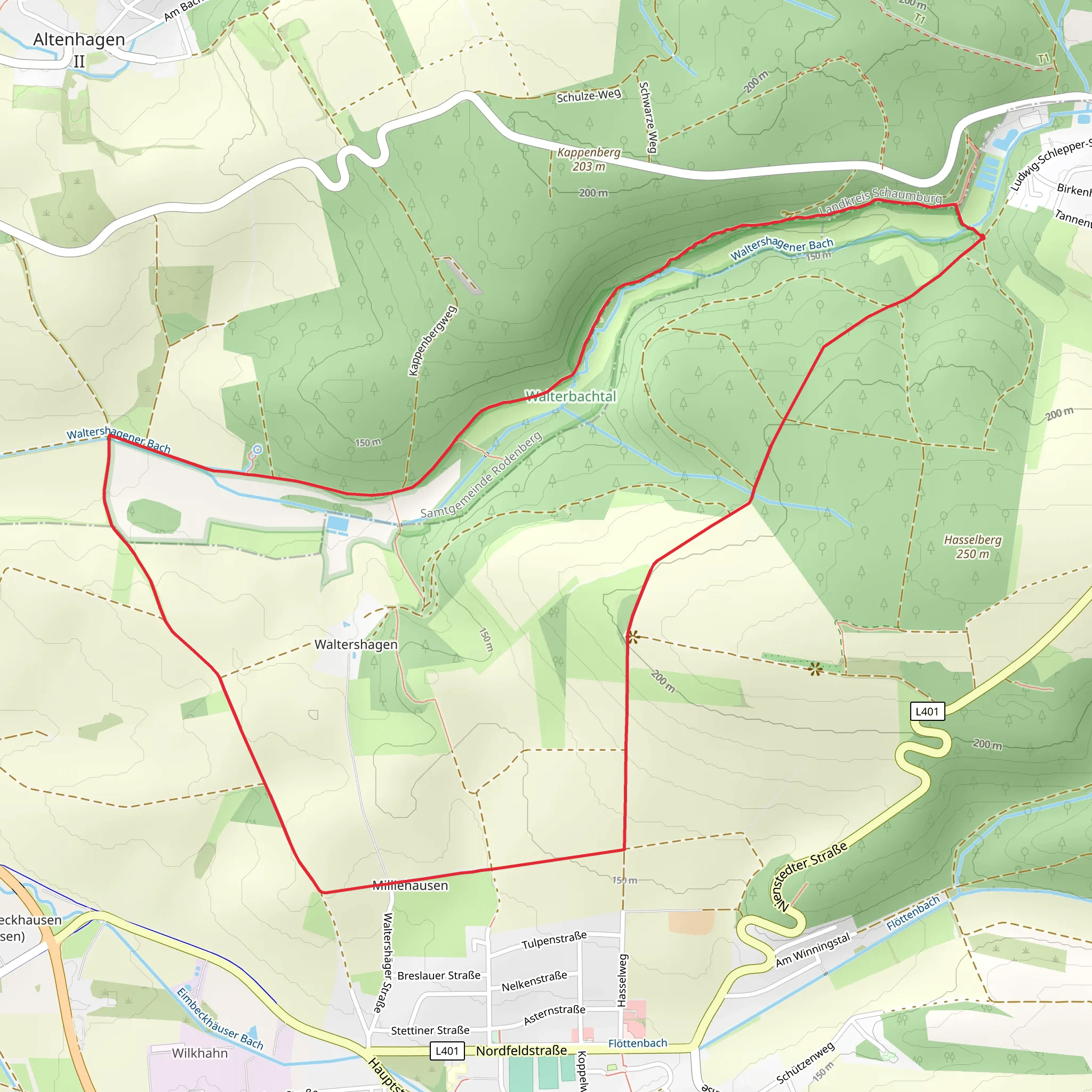 Walterbachtal Loop mobile static map