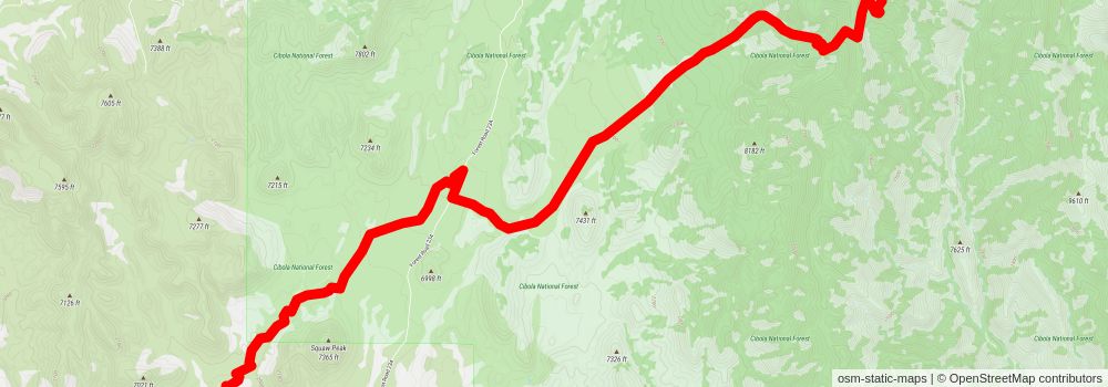 Southwestern Horseshoe Trail stage 142 Map