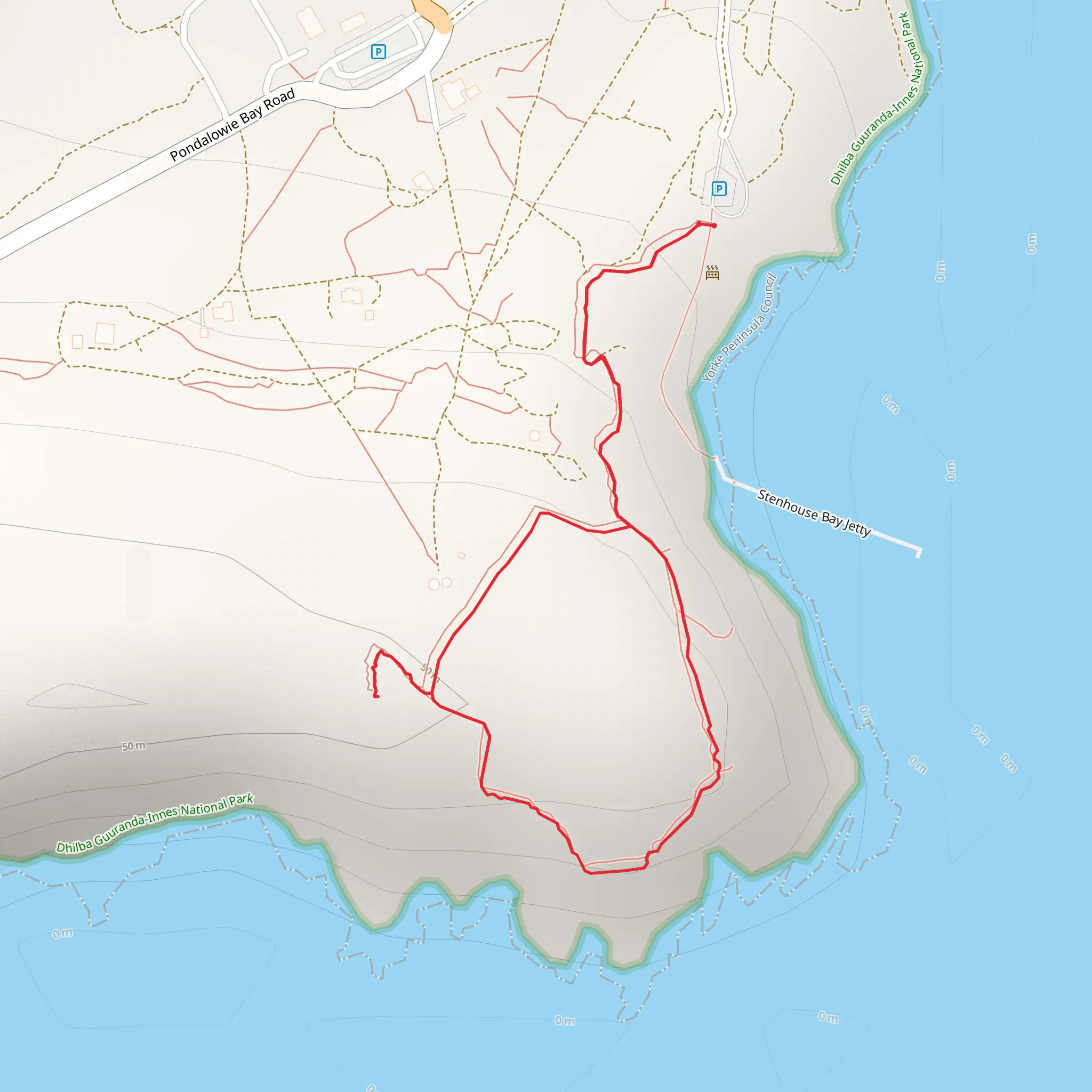 Stenhouse Bay Lookout Walk mobile static map