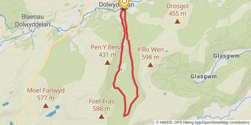 Cwm Penamnen - Dolwyddelan stage 1 Map