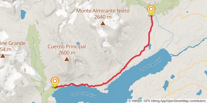 W Trek stage 3 Map