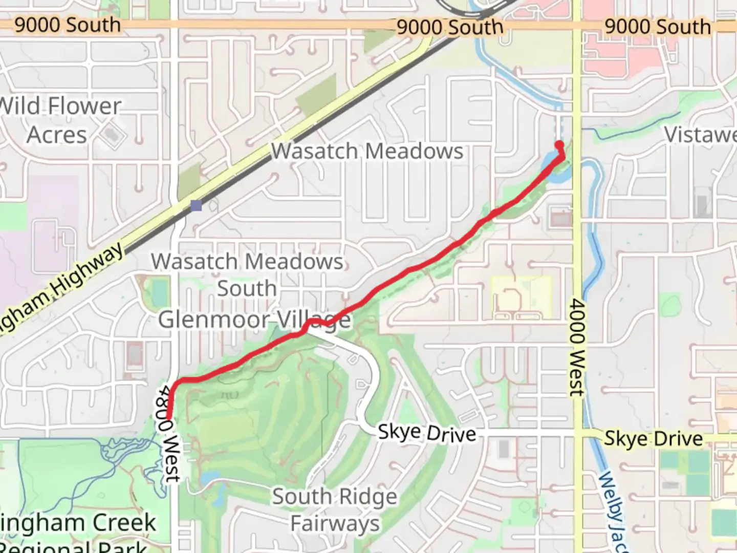 An image depicting the trail Bingham Creek Trail and its surrounding area.