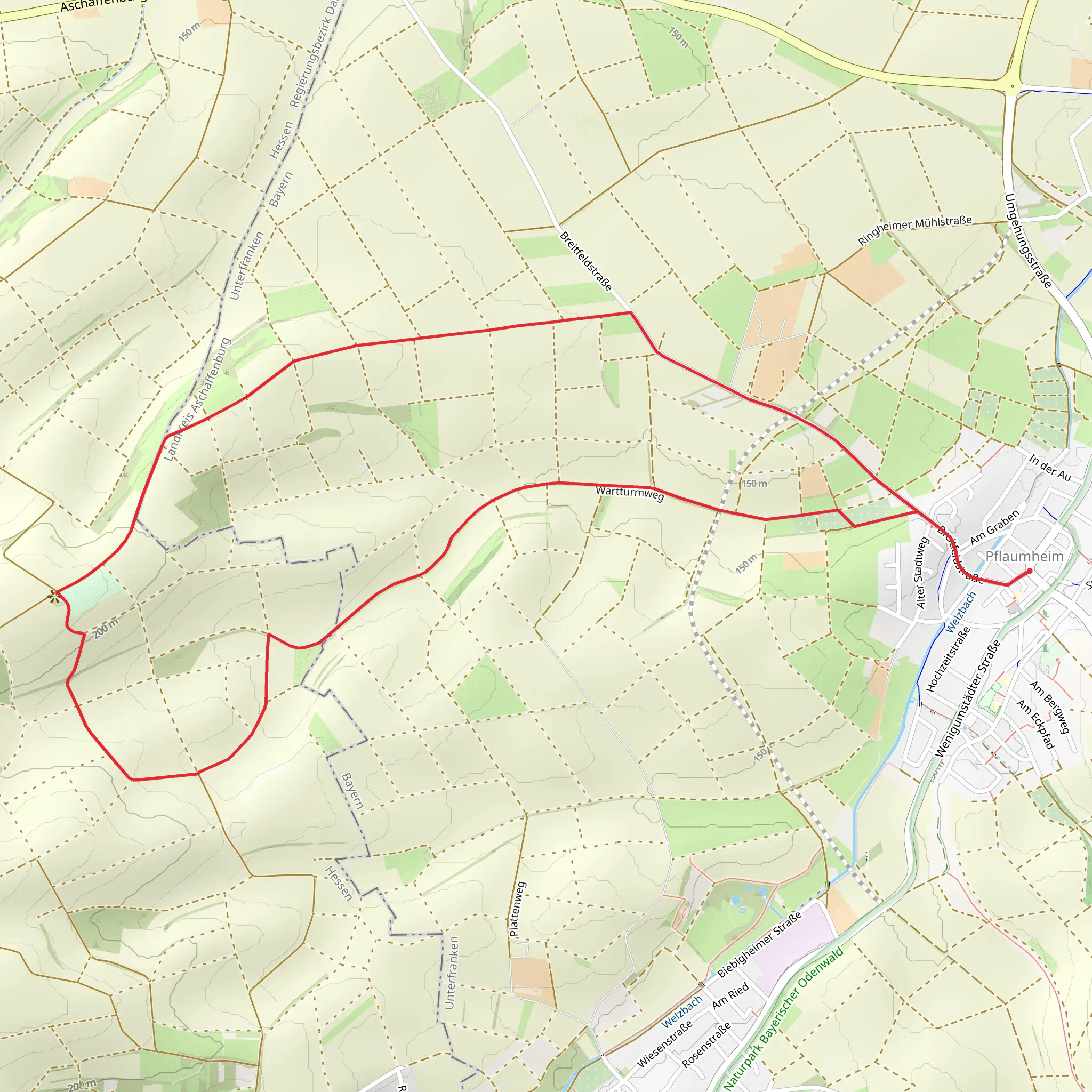 Breitfeldstrasse Loop mobile static map
