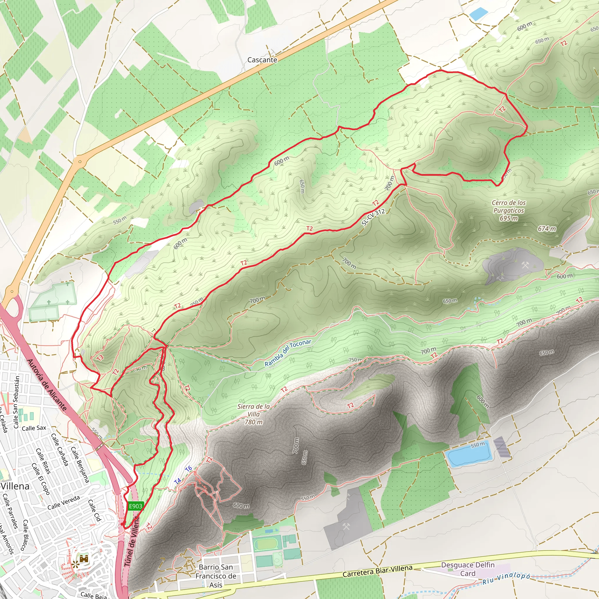 Sierra de la Vila PR CV 312 mobile static map
