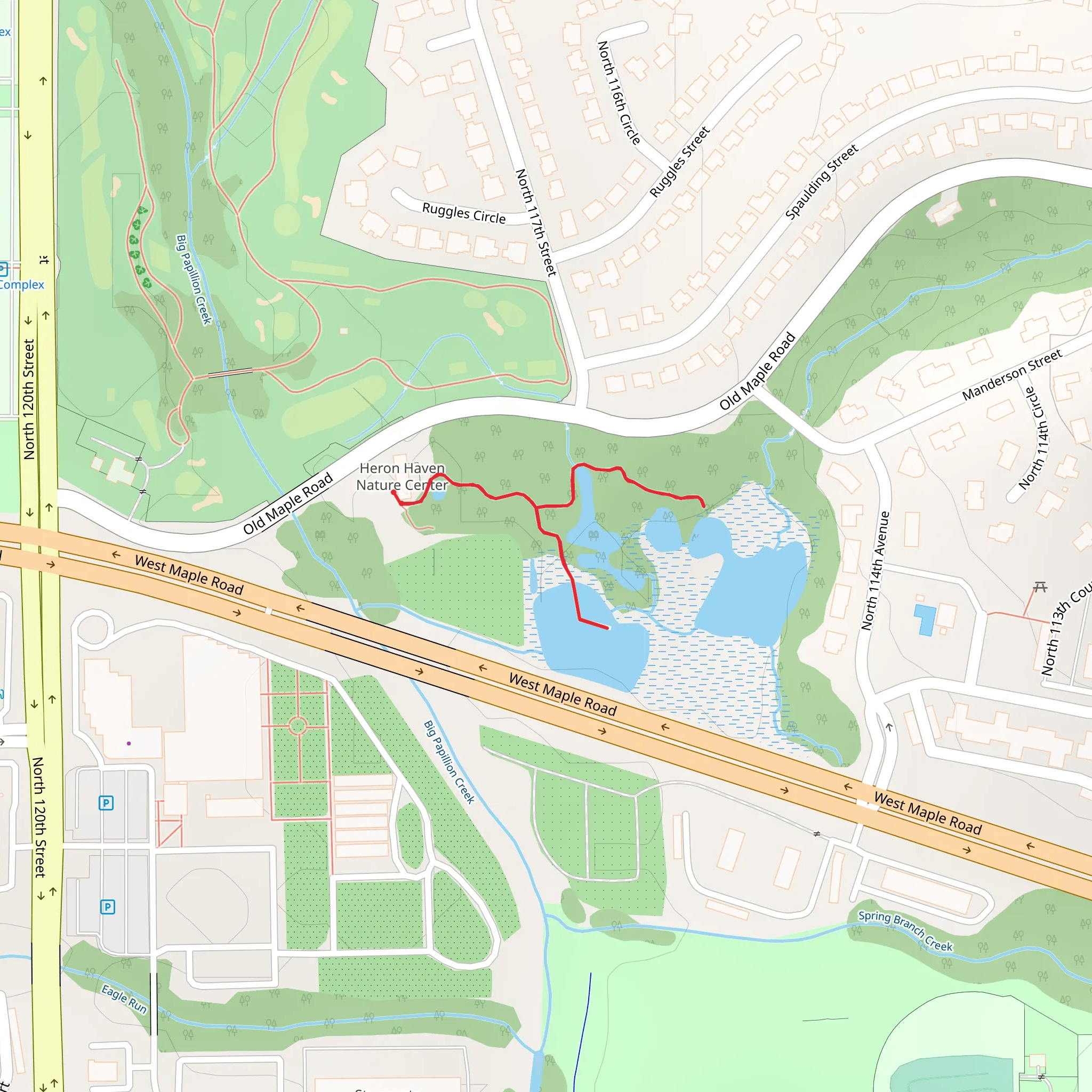 Old Maple Road Walk mobile static map