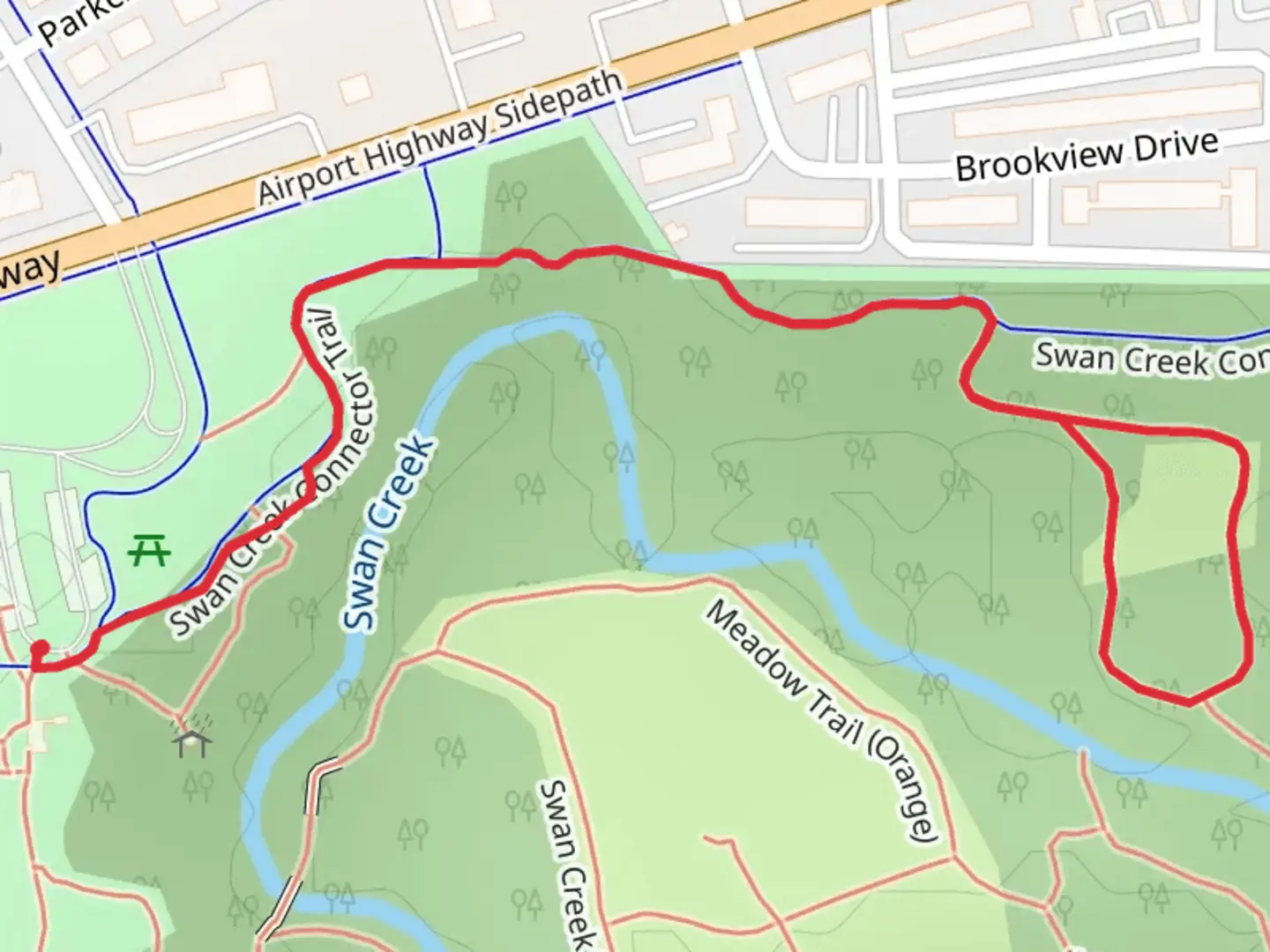 An image depicting the trail North Country Loop and its surrounding area.