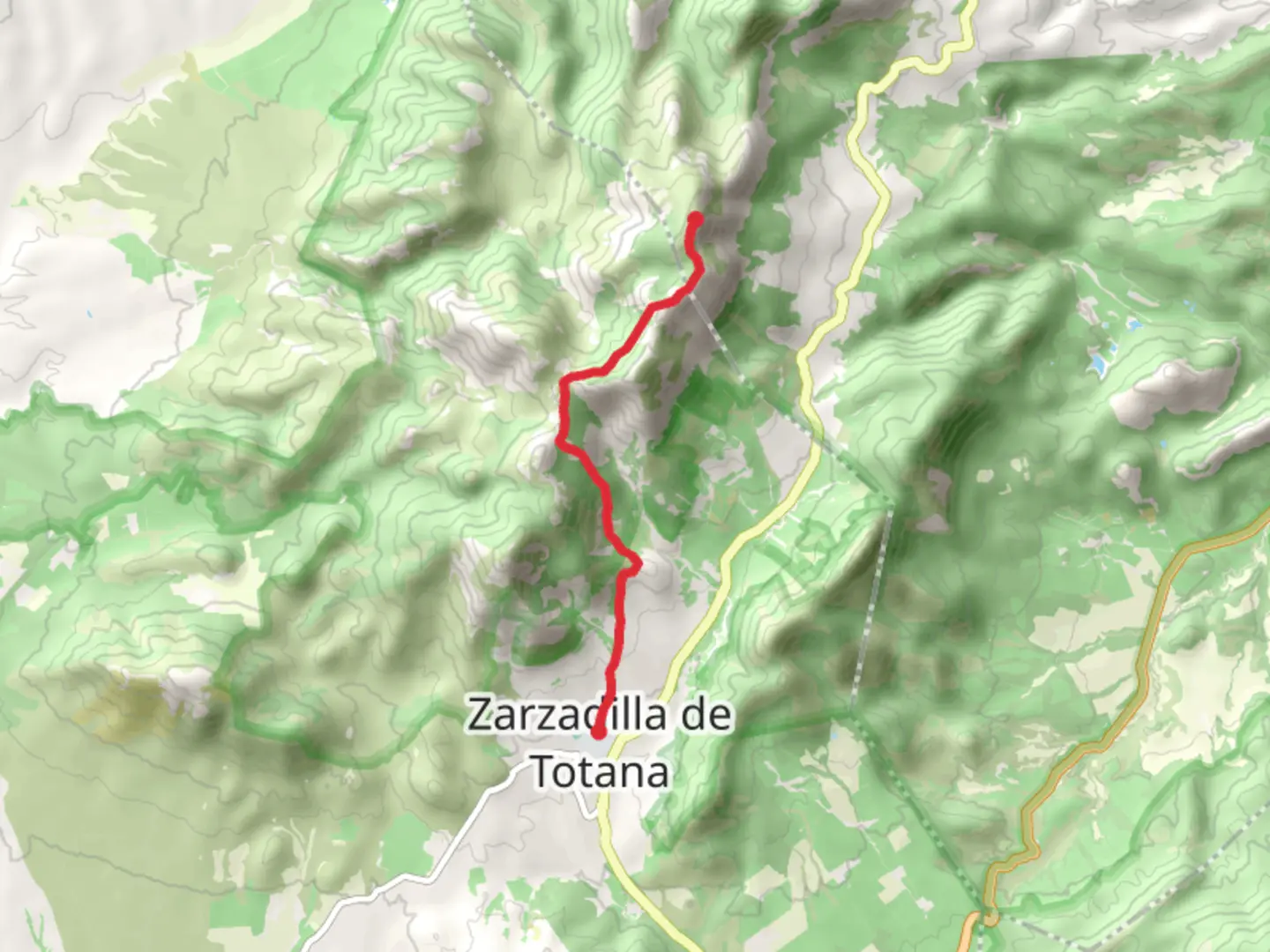An image depicting the trail Path of Cerro de la Selva PR MU 102 and its surrounding area.