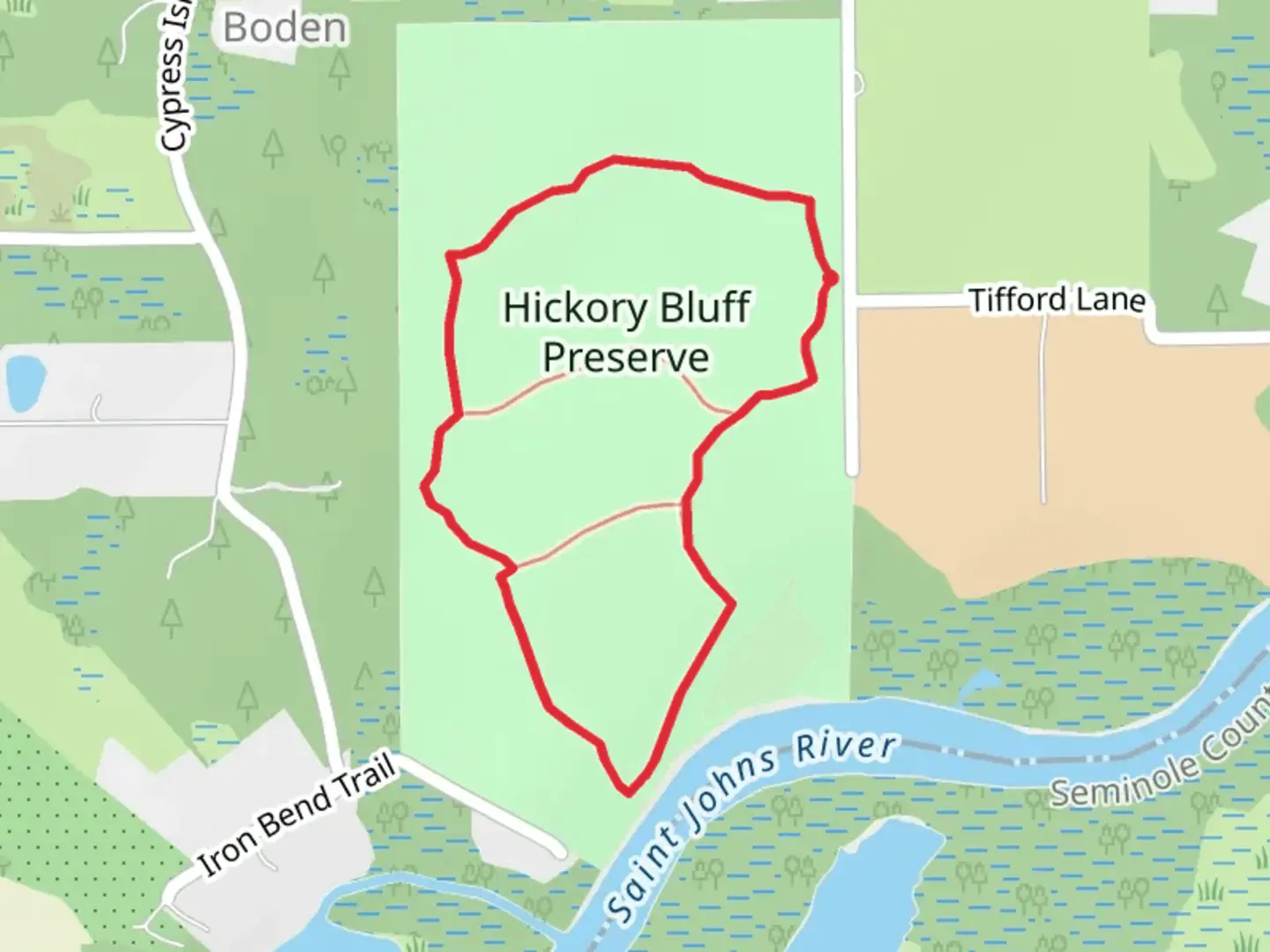 An image depicting the trail Blue and Red Loop Trail and its surrounding area.