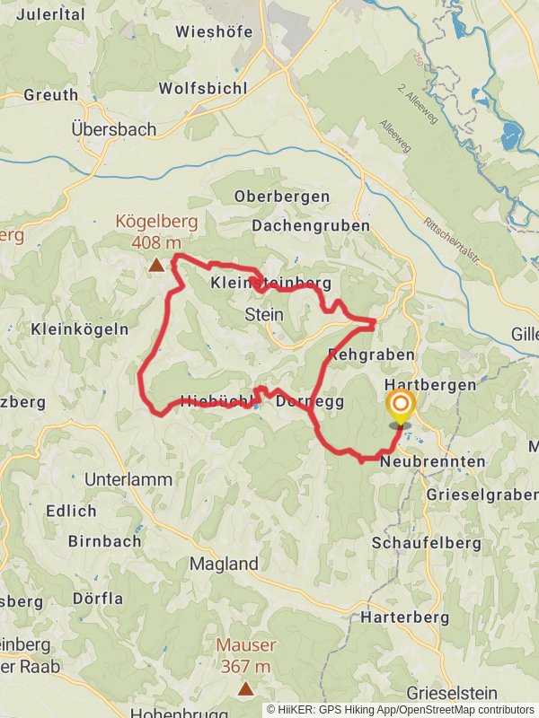 Wanderweg Rund um Stein mobile static map