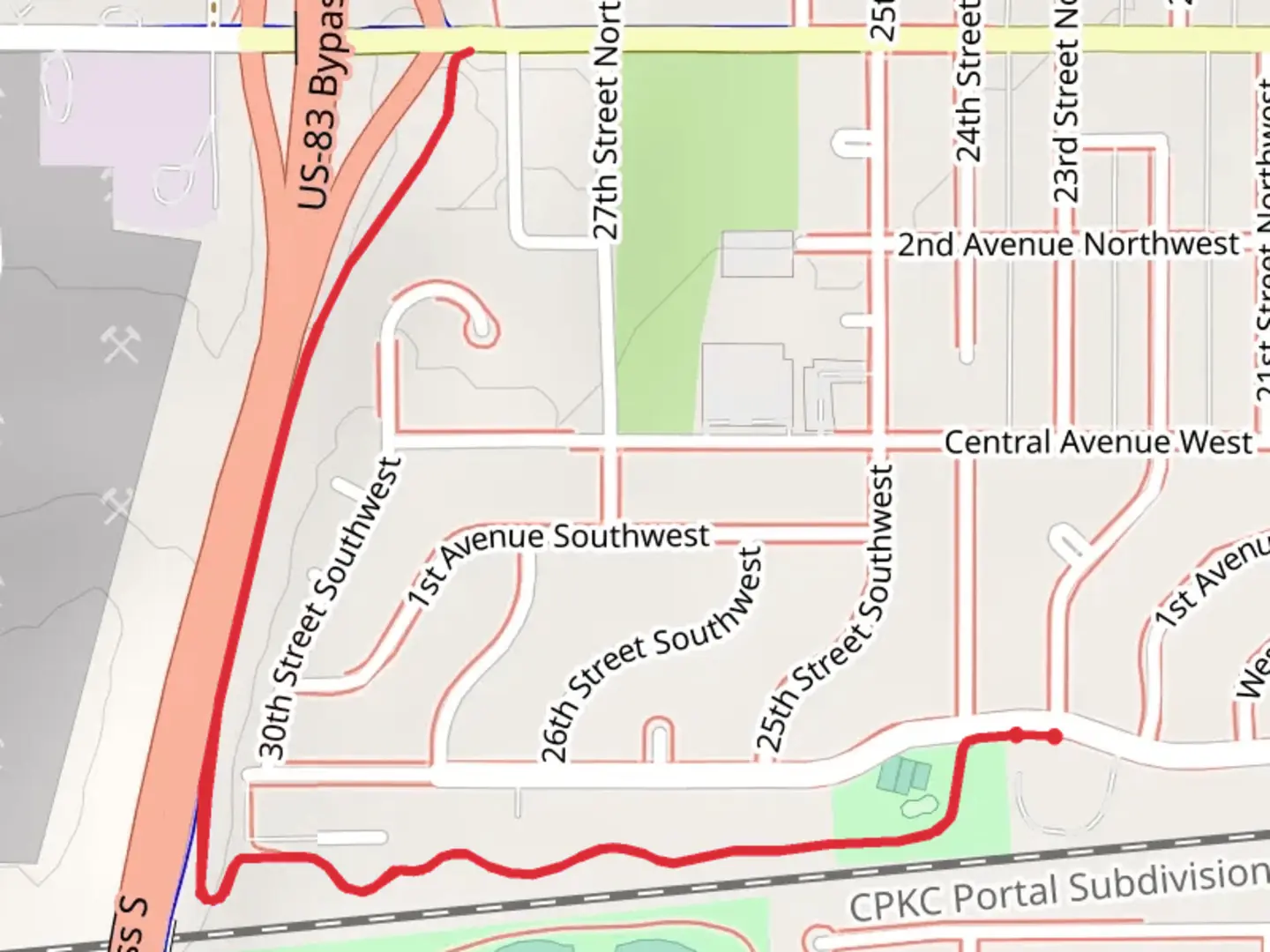 An image depicting the trail Leach Park and Trail and its surrounding area.