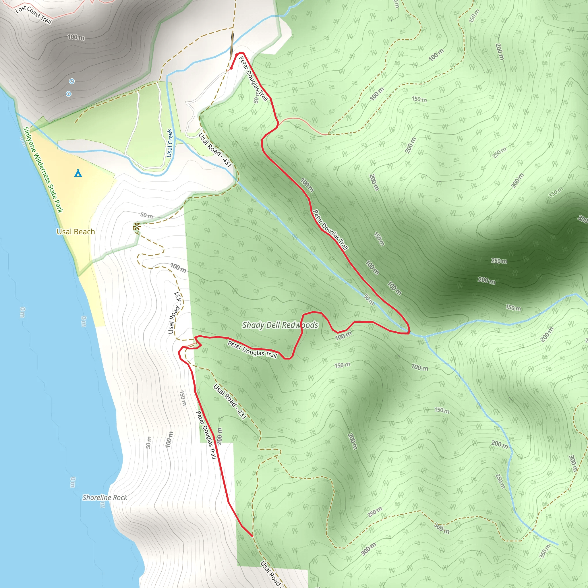 Peter Douglas Trail mobile static map