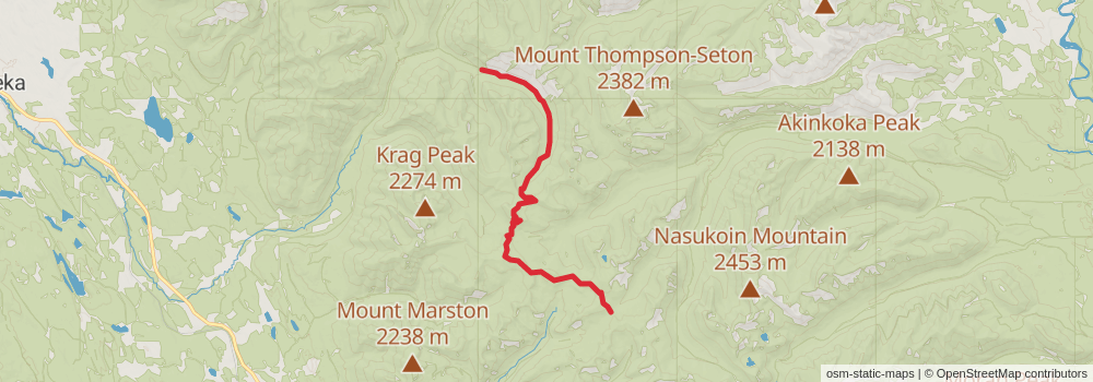 American Perimeter Trail - Rocky Mountains Primary stage 158 Map