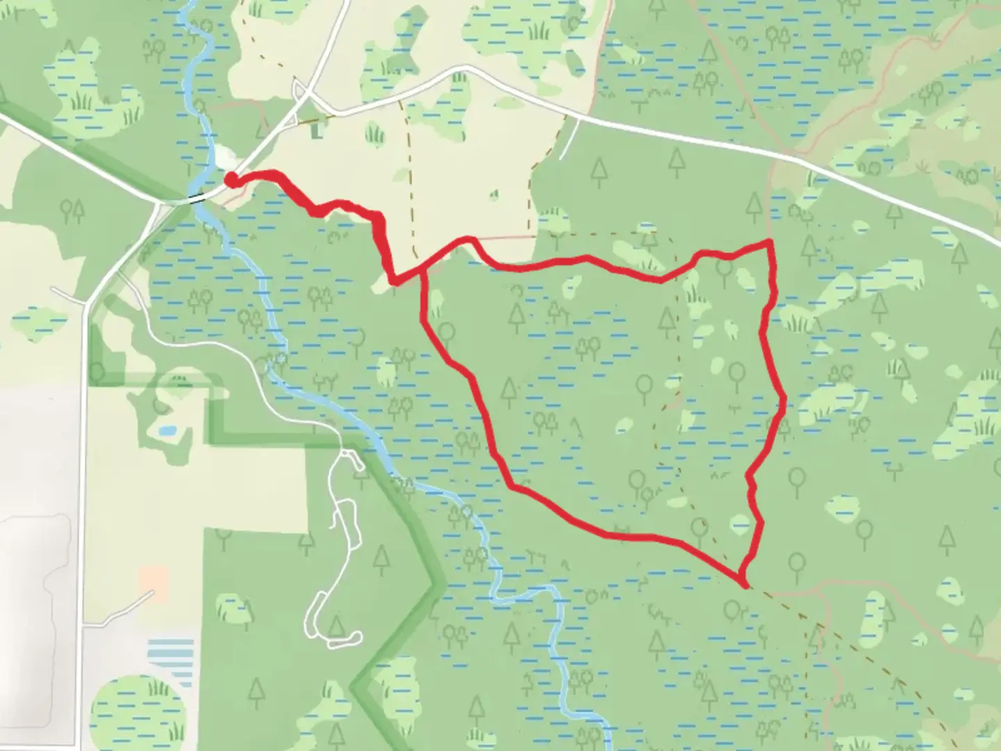 An image depicting the trail White Blazed Trail Loop and its surrounding area.