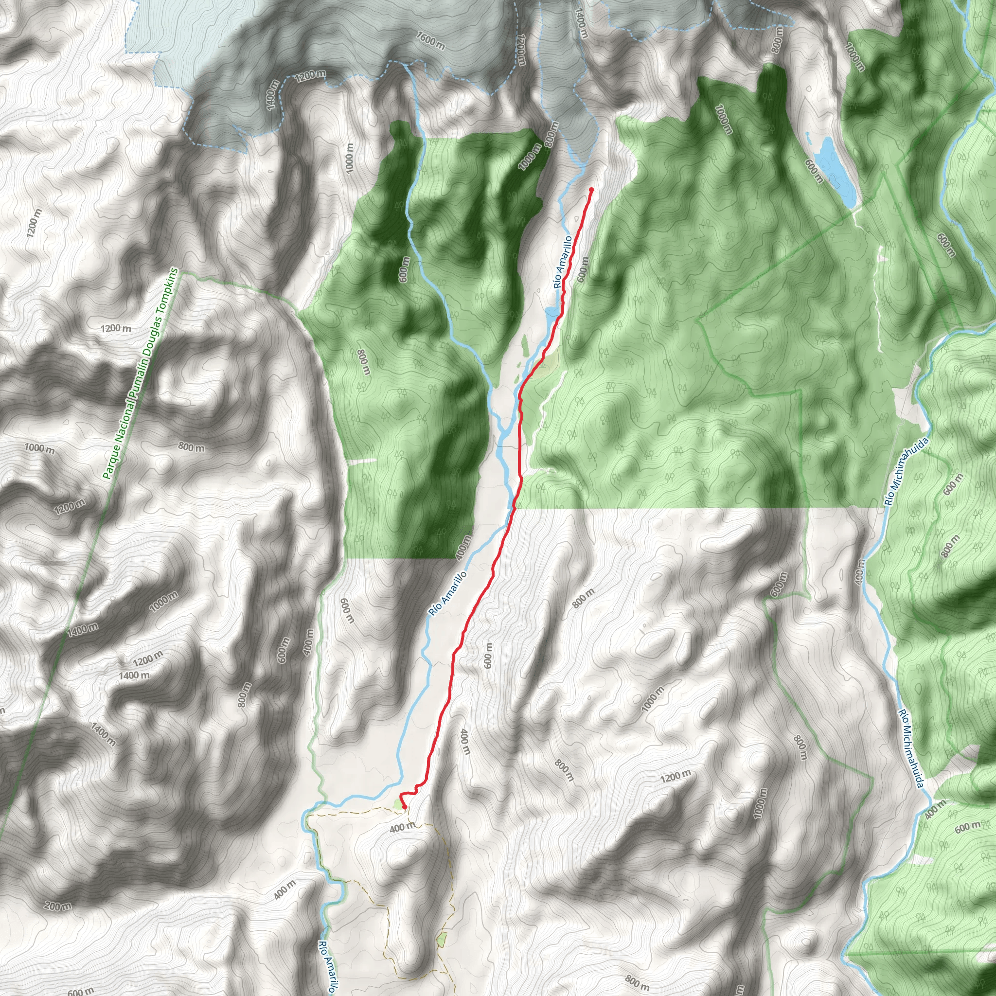 Ventisquero Amarillo Trail mobile static map