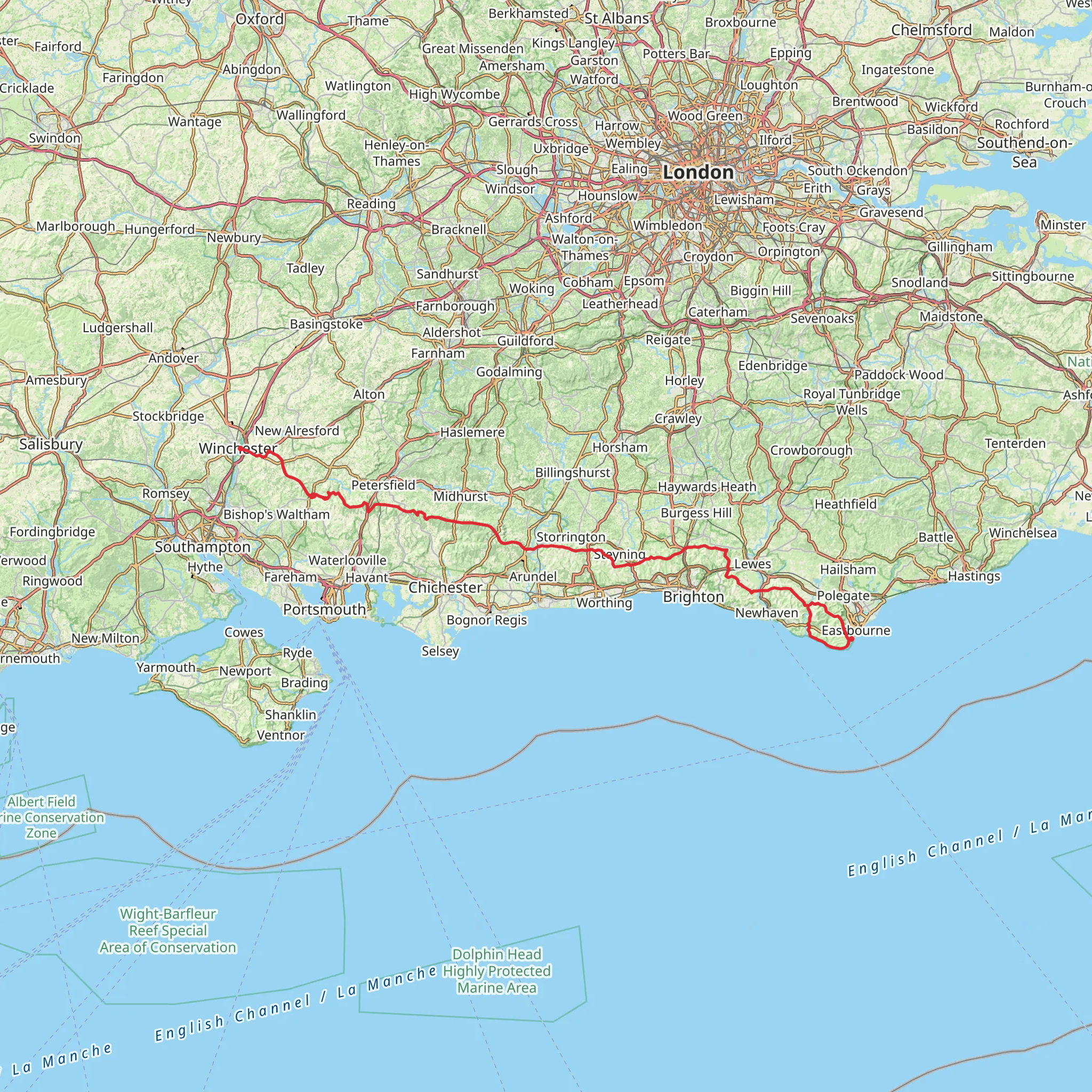 South Downs Way mobile static map