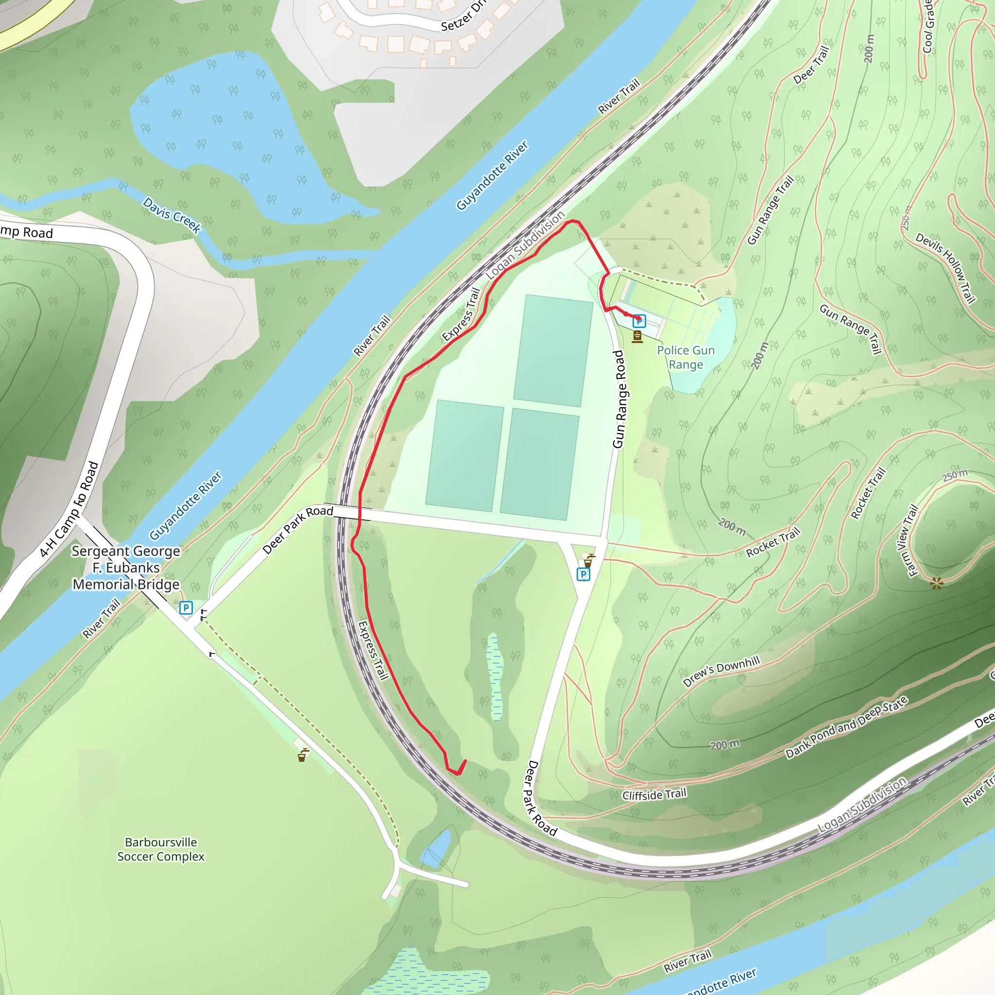 Express Trail mobile static map