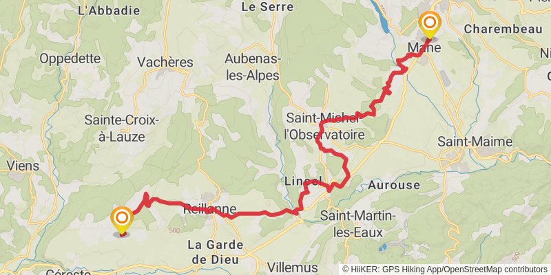 Via Domitia stage 18 Map