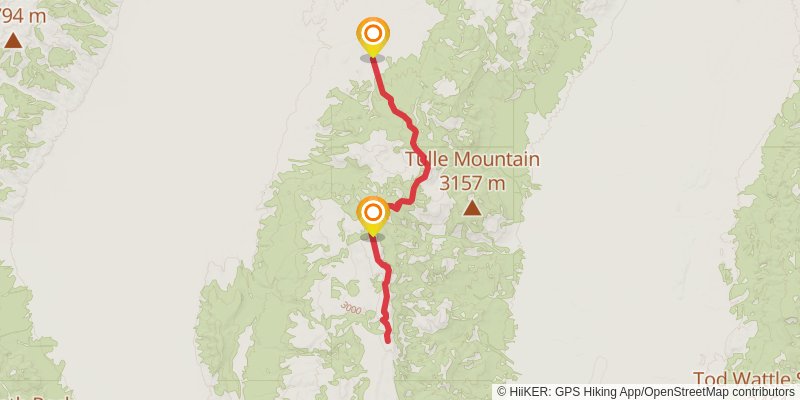 Wadsworth Creek to Table Mountain stage 3 Map