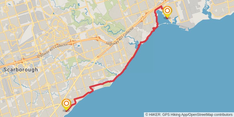 Waterfront Trail stage 24 Map