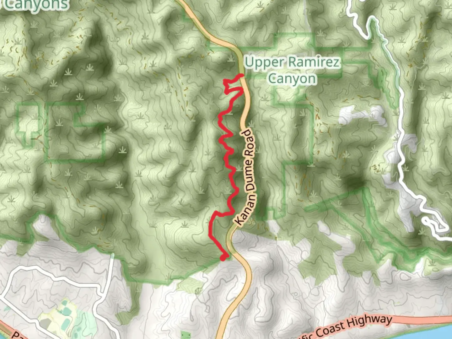 An image depicting the trail Kanan - Edison Road Trail and its surrounding area.