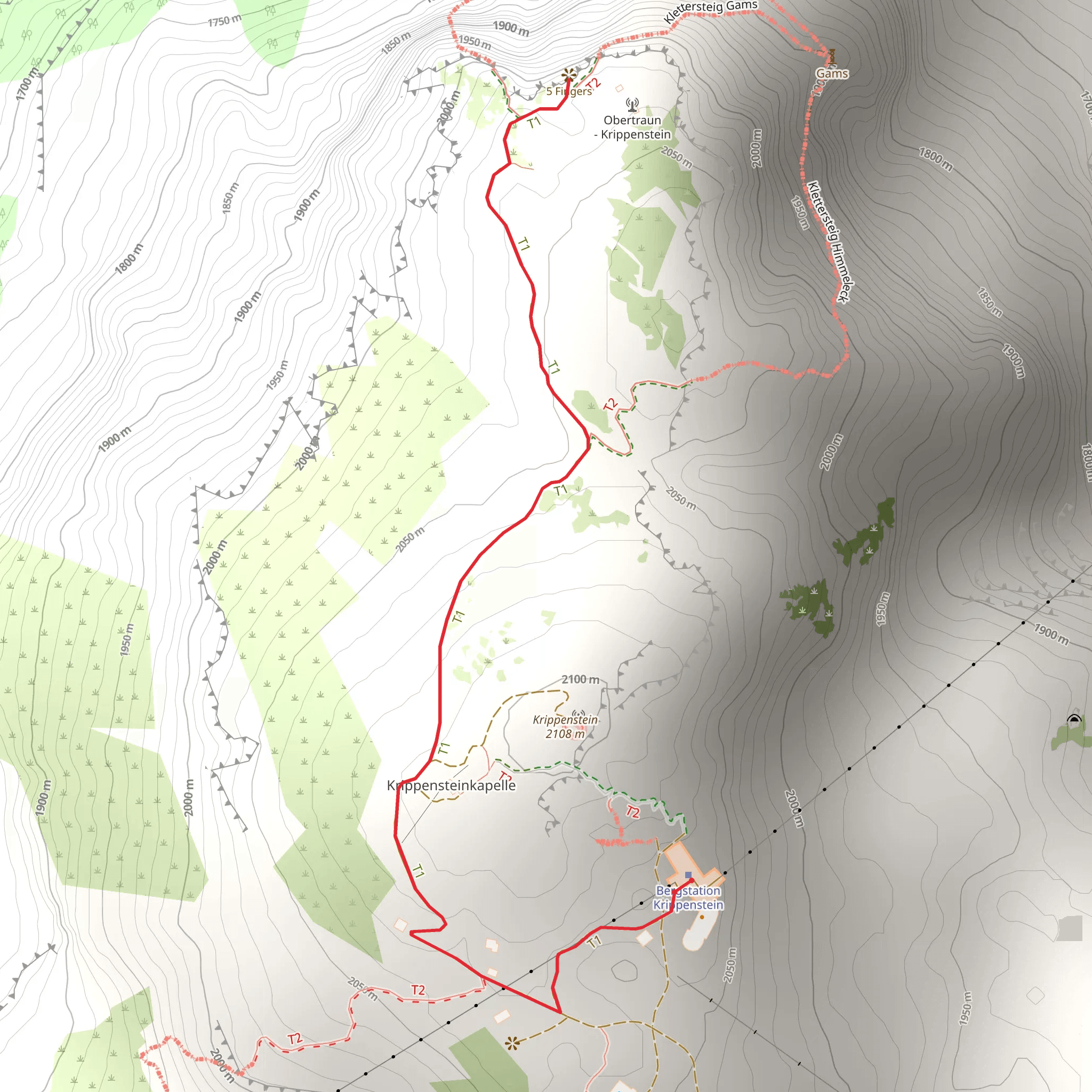 Hike to Viewing Platform 5fingers mobile static map