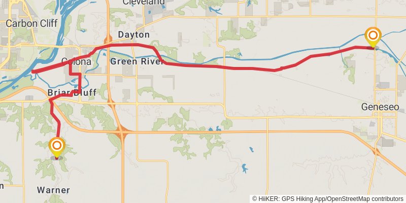 Hennepin Canal Parkway Trail stage 2 Map