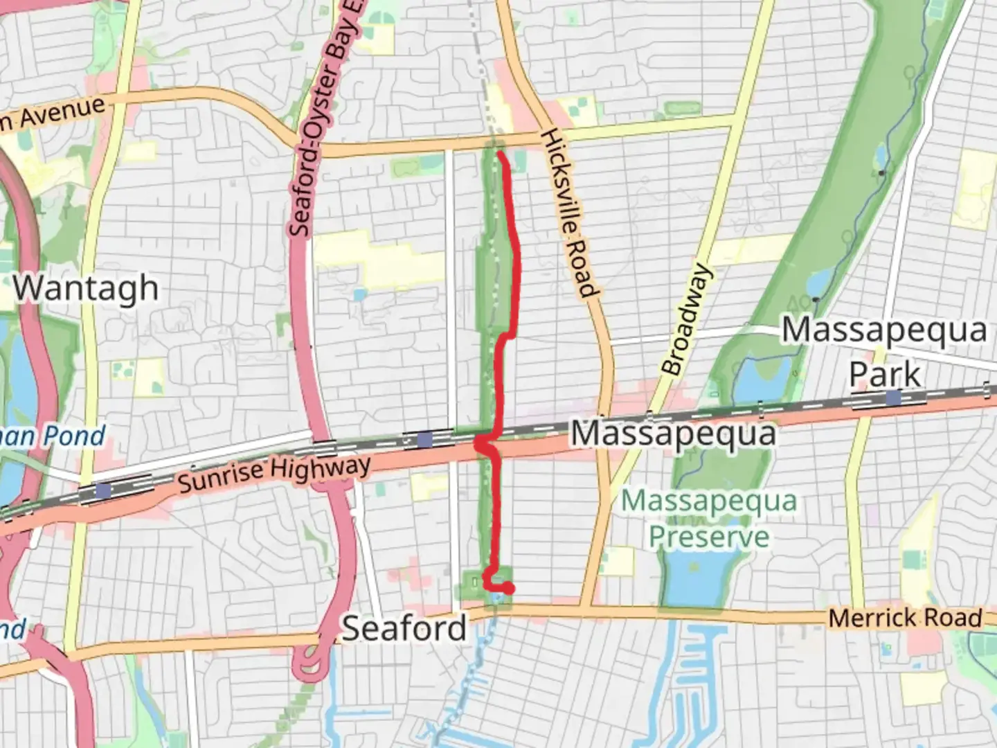 An image depicting the trail Seaford Creek and its surrounding area.